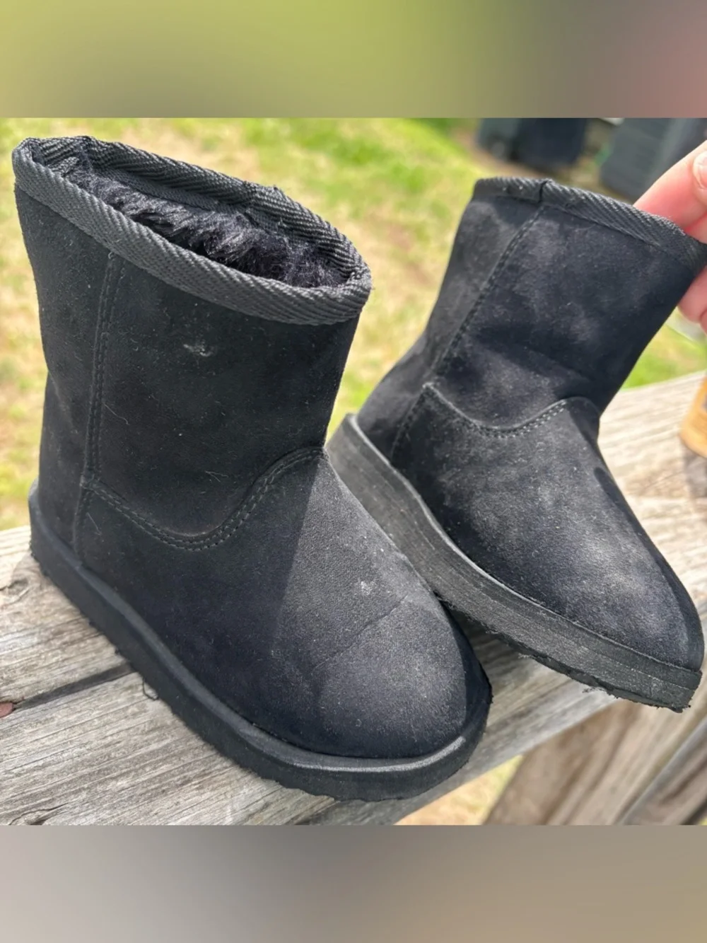 Toddler Girls Black Winter Boots - 7C